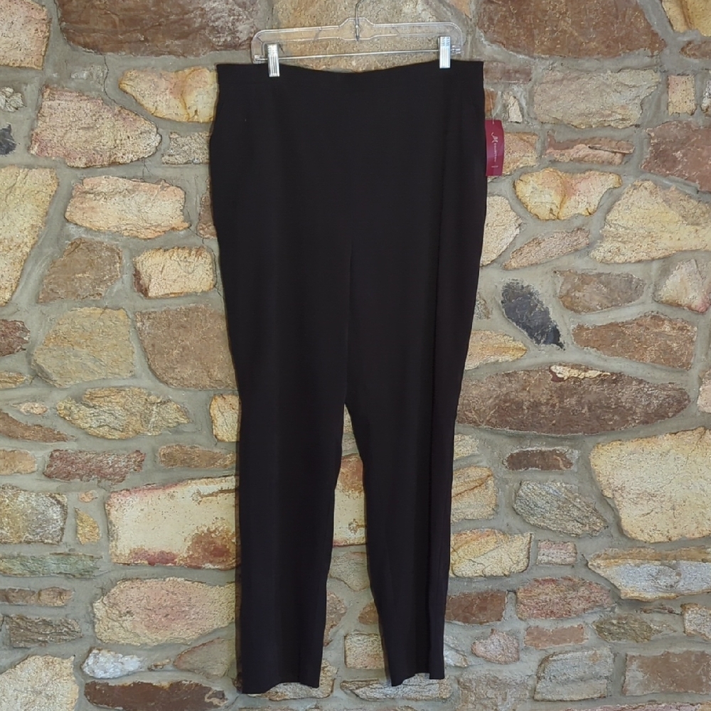 JM Collection Black Pull-on Stretch Pants